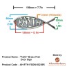 "Faith" Brass Fish Door Sign 